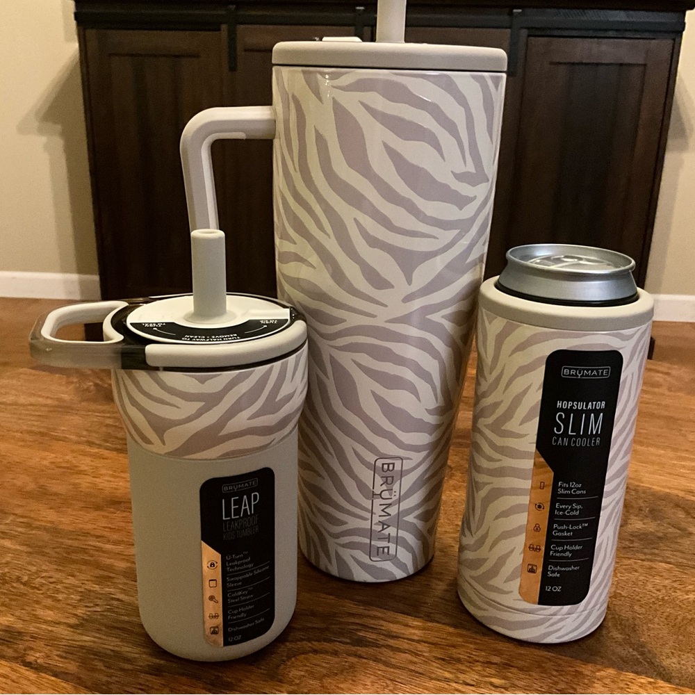 Brumate Zebra Edition ERA 40oz., LEAP 12oz. & Hopsulator Slim 12oz. Bundle